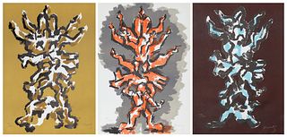 Jacques Lipchitz, Tree of Life , Portfolio of Three Lithographs