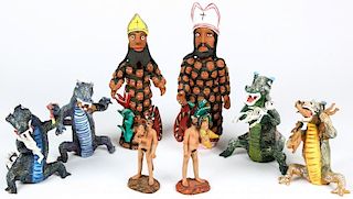 8 Mexican Terracotta Figures