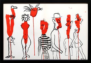Alexander Calder, Les Gueules Degoulinantes 2 from Derrier le Miroir, Lithograph