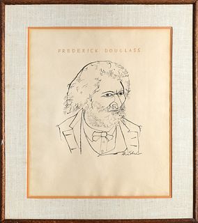 Ben Shahn, Frederick Douglass, Lithograph on Japon