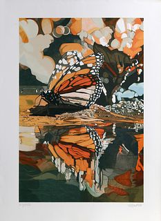 Fran Bull, Monarch Butterfly, Screenprint