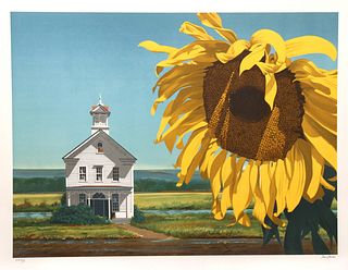 Harry Devlin, Sunflower, Lithograph