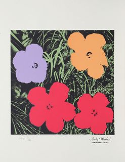 Andy Warhol, Flowers from Master American Contemporaries II - Museu de Arte de Moderna, Sao Paulo, Screenprint