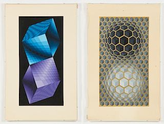 Victor Vasarely (1906-1997) Two Works