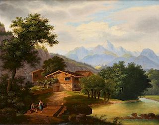 Jakob Roedler (German, 1808-1862) Pastoral Landscape