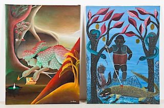 Julien Valery and Gelin Buteau Haitian Oil Paintings