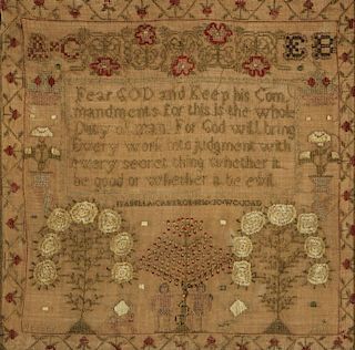 Dated 1836 Adam and Eve Sampler