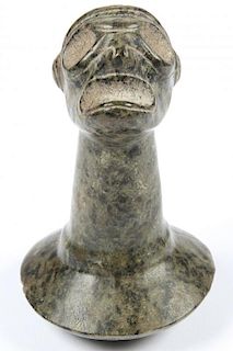 Taino Cohoba Pestle with Head (1000-1500 CE)