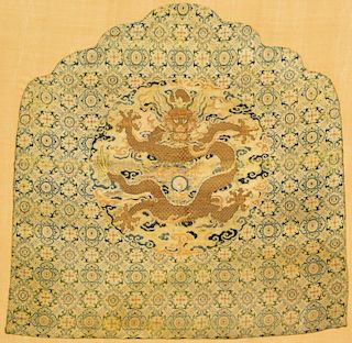 18th C. Chinese Imperial Silk Dragon Cover