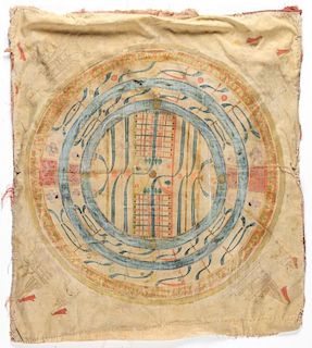 Old Jain Cosmos Painting on Cloth