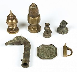 Collection of 7 Brass/Bronze Artifacts