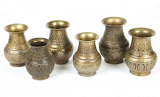 6 Rare Bronze Ceremonial Water Ankharas