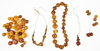 Mixed Lot of African Amber and Resin Beads