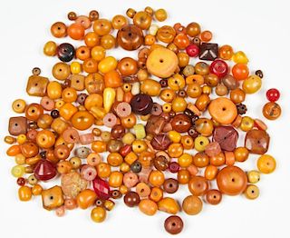 Mixed Lot of Amber and Resin Beads