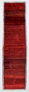 Antique Red Color Field Hamadan Rug: 3'7" x  12'7"