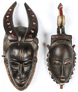 2 Vintage African Guro Masks