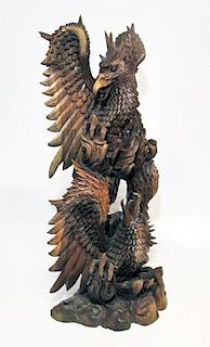 Large Ornate Eagle Carving, Bali