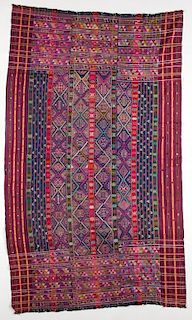 Fine Bhutanese Emboidered Textile: 54" x 92"