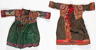 2 Old Rabari Children's Dresses, India