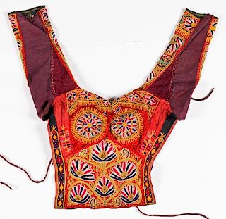 5 Old Finely Embroidered Indian Blouses/Choli