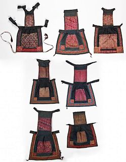 7 Old Embroidered S. China Tribal Baby Carriers