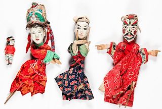 4 Old Asian Puppets