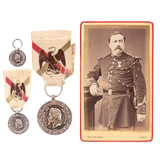 Lote de Medallas de la "Expédition du Mexique". Barré, Albert Désiré. Expédition du Mexique 1862 - 1863. Piezas: 4.