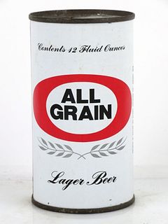 1961 All Grain Lager Beer 12oz Flat Top Can 29-29 Omaha, Nebraska