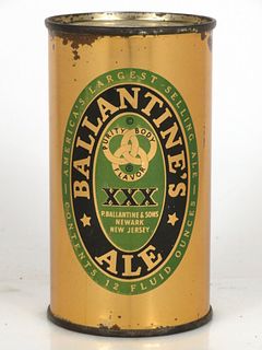 1950 Ballantine's Ale 12oz Flat Top Can 33-13.1 Newark, New Jersey