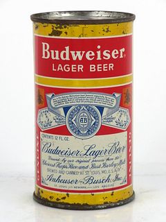 1954 Budweiser Lager Beer 12oz Flat Top Can 44-11 Saint Louis, Missouri