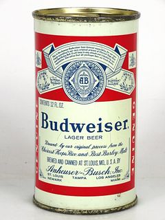 1959 Budweiser Lager Beer 12oz Flat Top Can 44-17 Saint Louis, Missouri