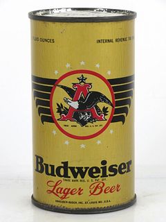 1947 Budweiser Lager Beer 12oz Flat Top Can OI-160 Saint Louis, Missouri