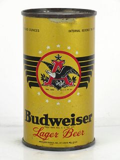 1948 Budweiser Lager Beer 12oz Flat Top Can OI-161 Saint Louis, Missouri