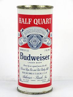 1959 Budweiser Lager Beer 16oz One Pint Flat Top Can 226-26.0 Saint Louis, Missouri