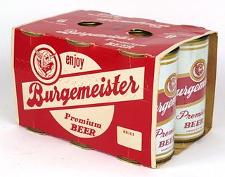 1962 Burgemeister Premium Beer Six Pack Can Carrier Warsaw, Illinois