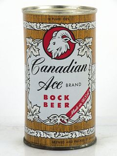 1960 Canadian Ace Bock Beer 12oz Flat Top Can 48-16 Chicago, Illinois