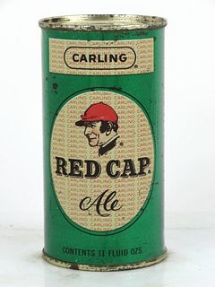 1958 Carling Red Cap Ale 11oz Flat Top Can 119-17 Tacoma, Washington