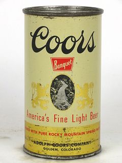 1950 Coors Banquet Beer 12oz Flat Top Can 51-20.1 Golden, Colorado