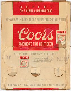 1975 Coors Beer (7oz cans) Six Pack Can Carrier Golden, Colorado