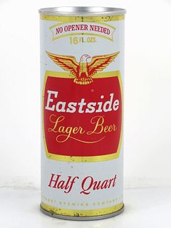 1969 Eastside Lager Beer 16oz One Pint Tab Top Can T149-08 Los Angeles, California