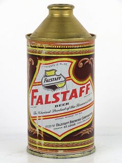 1947 Falstaff Beer 12oz Cone Top Can 161-25 Saint Louis, Missouri