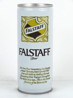 1975 Falstaff Beer 16oz One Pint Tab Top Can T150-18 Cranston, Rhode Island