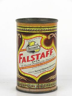 1948 Falstaff Beer (altered) 12oz Cone Top Can 161-28 Omaha, Nebraska