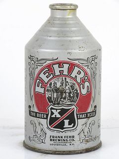 1948 Fehr's X/L Beer 12oz Crowntainer 193-24 Louisville, Kentucky