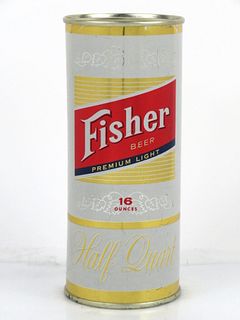 1960 Fisher Premium Light Beer 16oz One Pint Flat Top Can 229-22 Salt Lake City, Utah
