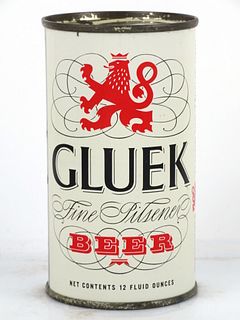 1957 Gluek Fine Pilsener Beer 12oz Flat Top Can 70-09 Minneapolis, Minnesota
