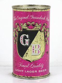 1956 Griesedieck Bros. Light Lager Beer 12oz Flat Top Can 77-10 Saint Louis, Missouri
