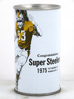 1975 Iron City Beer Super Steelers 12oz Tab Top Can T79-25 Pittsburgh, Pennsylvania