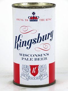1962 Kingsbury Beer 12oz Flat Top Can 88-10.2 Sheboygan, Wisconsin