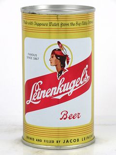 1960 Leinenkugel's Beer 12oz Flat Top Can 91-13 Chippewa Falls, Wisconsin